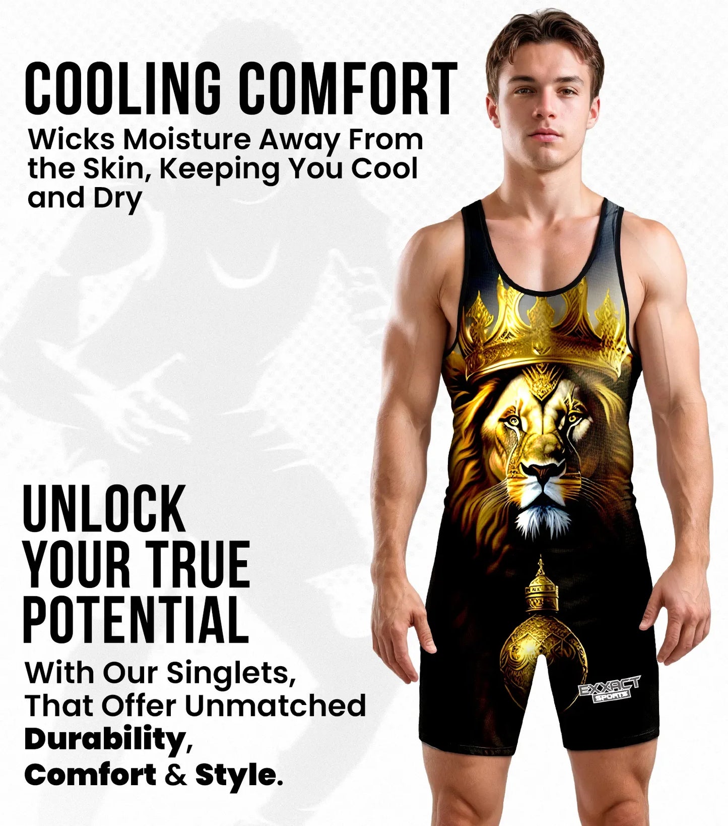 Men's Sublimated Wrestling Singlets (Lion)