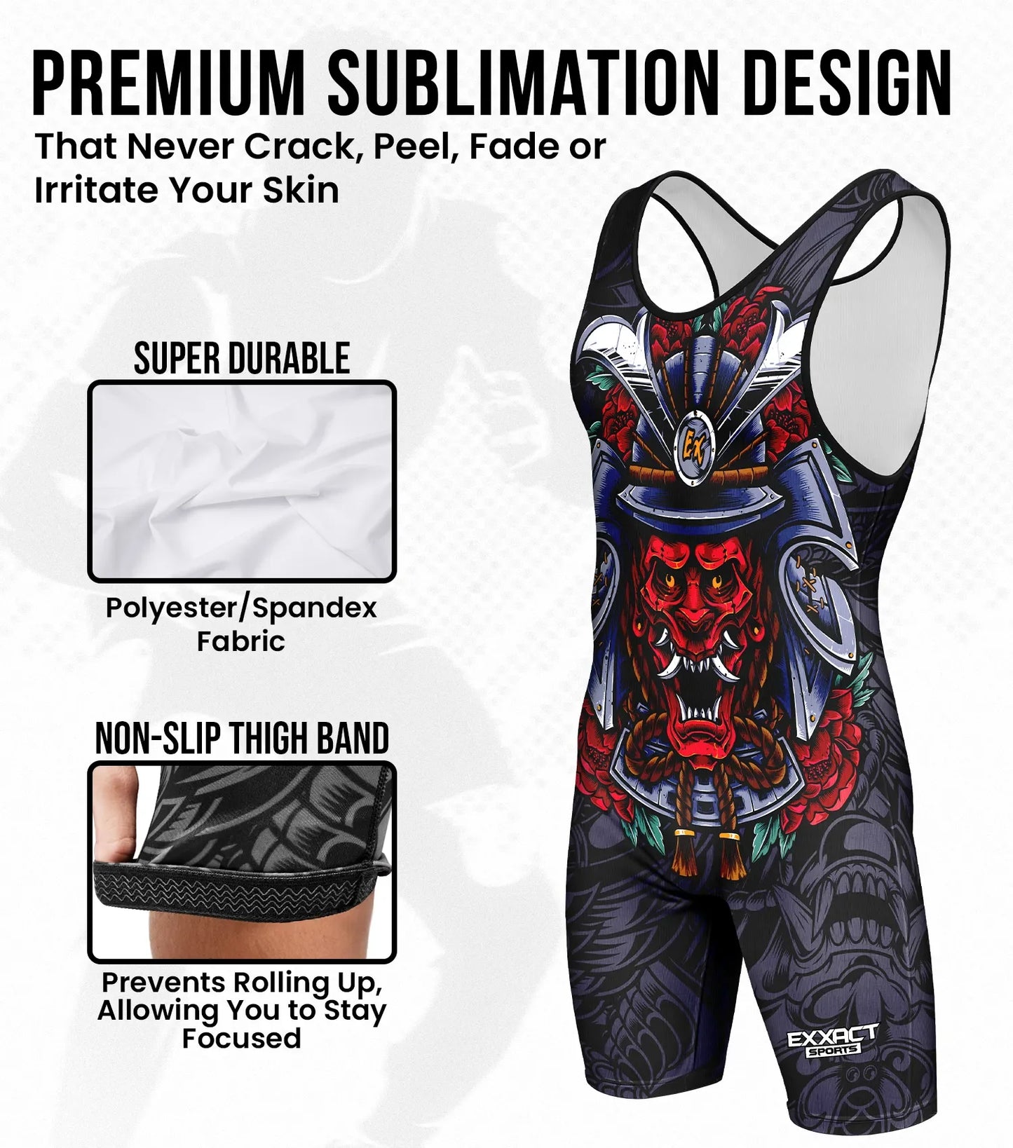 Men's Sublimated Wrestling Singlets (Samurai)