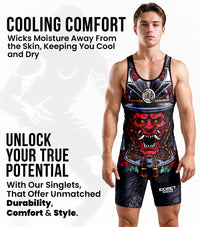 Men's Sublimated Wrestling Singlets (Samurai)