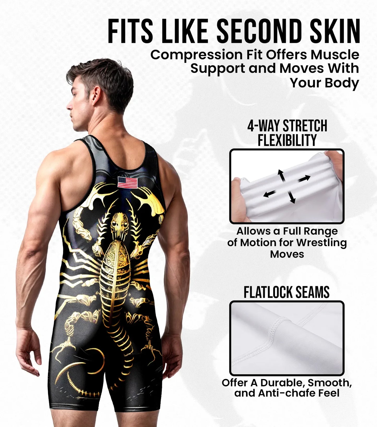 Men's Sublimated Wrestling Singlets (Scorpion)