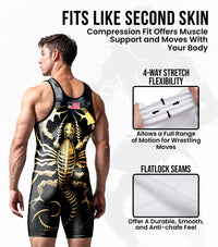 Men's Sublimated Wrestling Singlets (Scorpion)