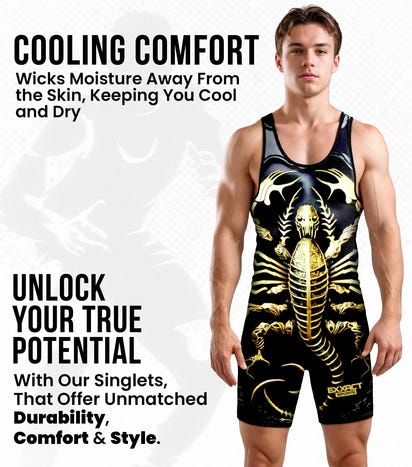 Men's Sublimated Wrestling Singlets (Scorpion)