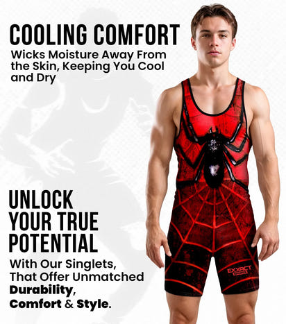 Men's Sublimated Wrestling Singlets (Spider)