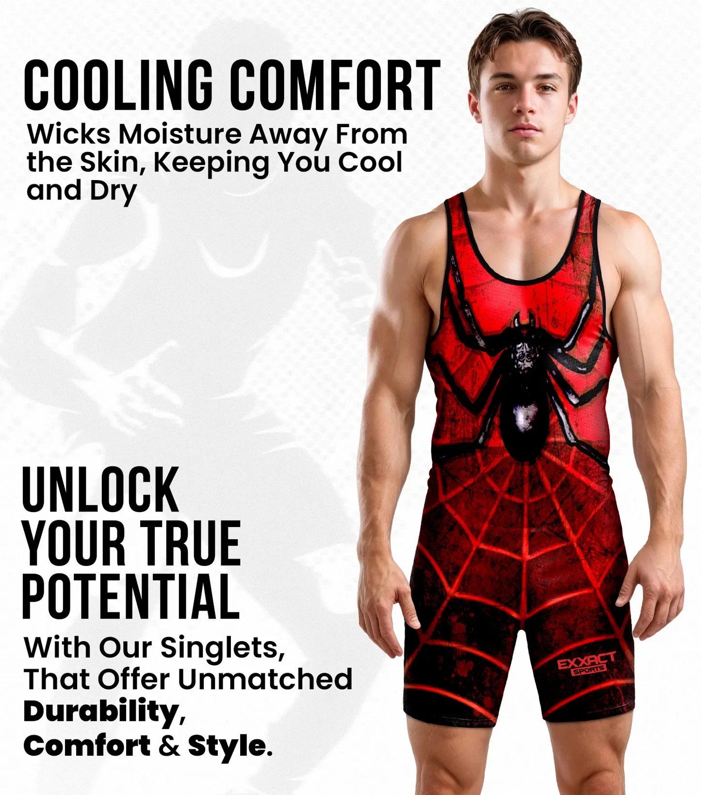 Men's Sublimated Wrestling Singlets (Spider)